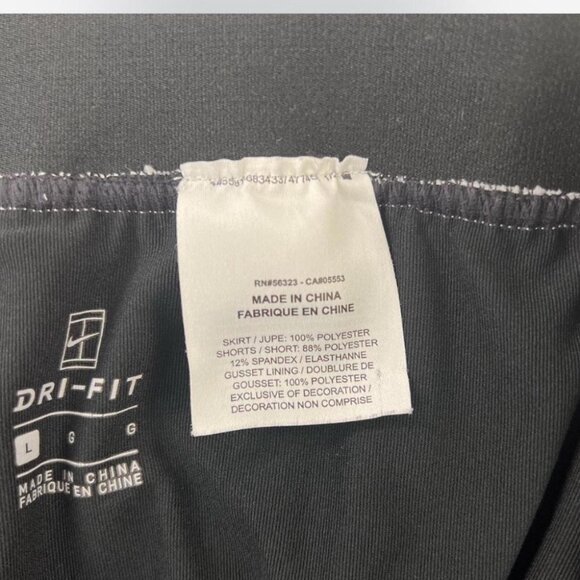 Nike Dri-FIT Floral Pleated Skort L Built-In Shorts Athleisure Tenniscore Black - Picture 9 of 9